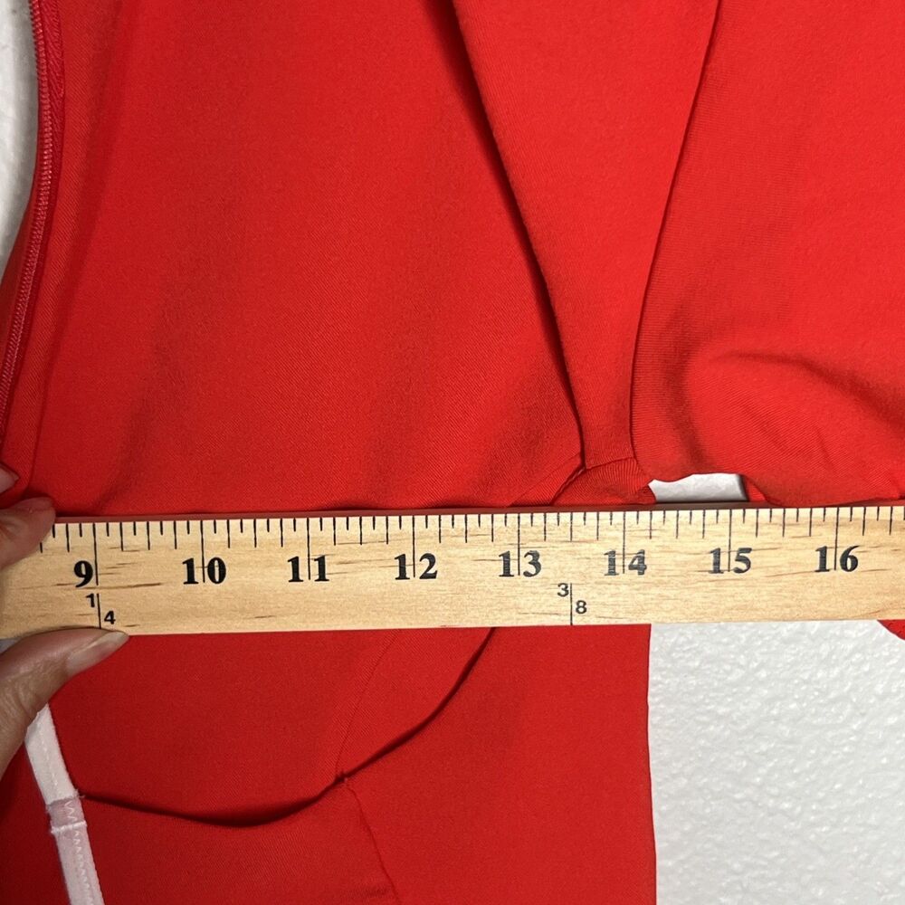 Nike x Jacquemus Red Short Sleeve Mini Body Con Dress Size Medium White Piping - Picture 10 of 14